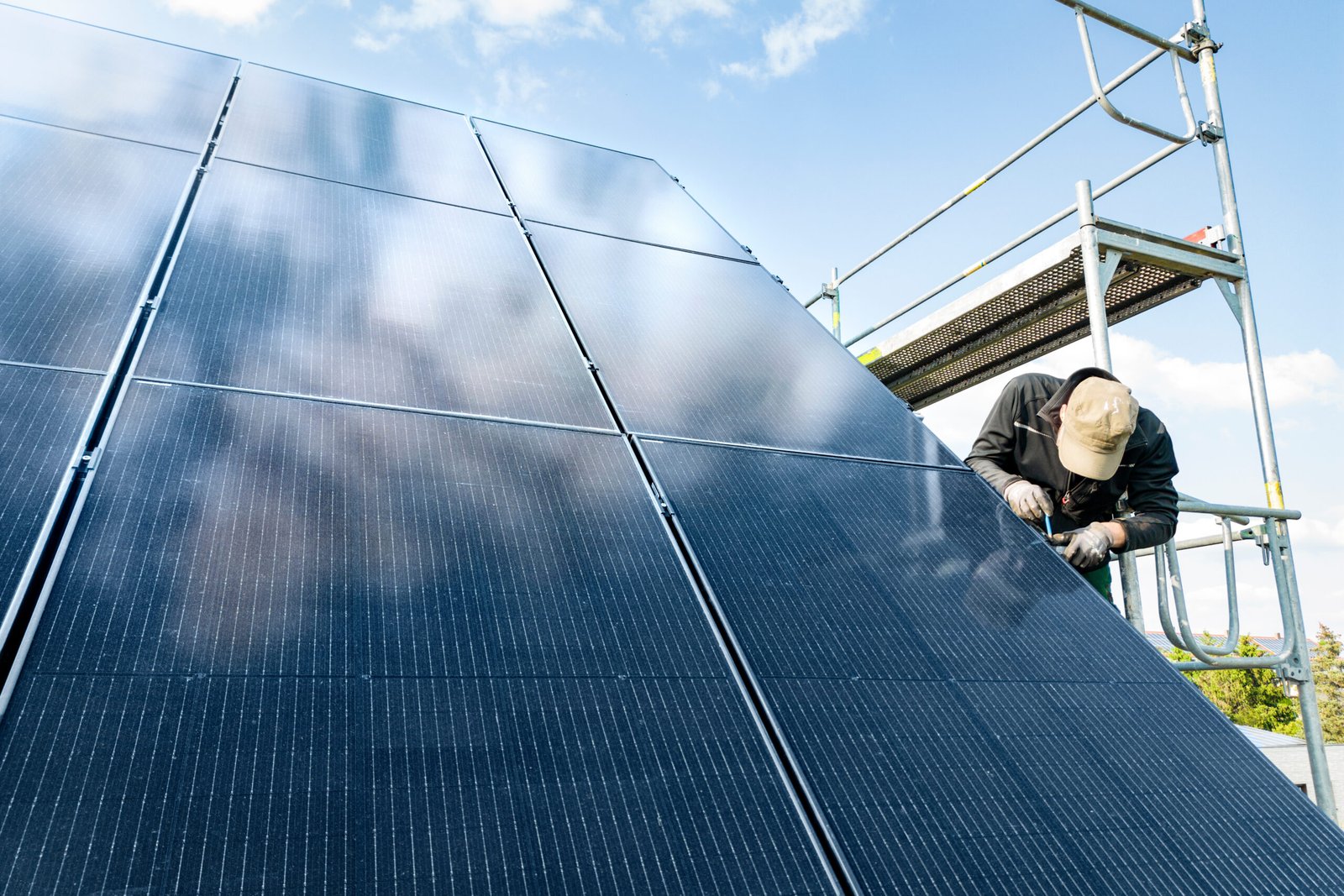 Solar panels on a roof